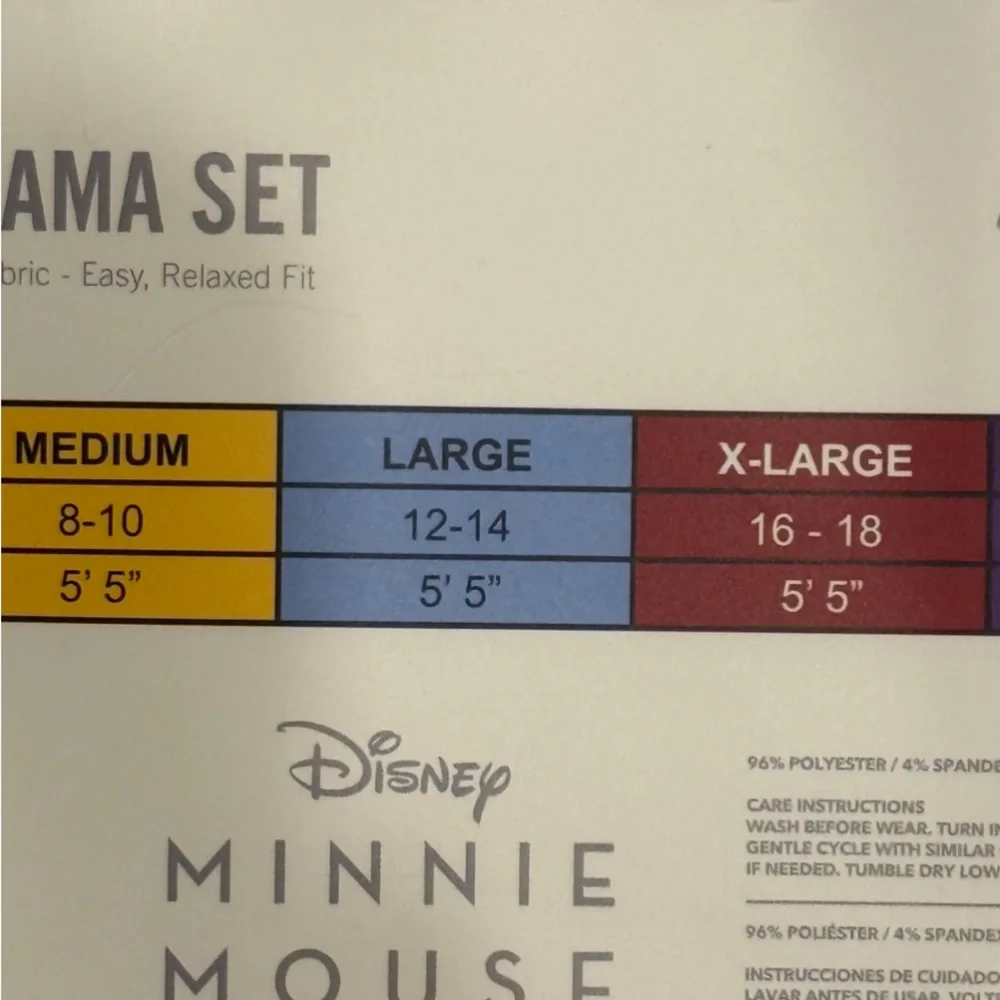 Disney Minnie Mouse Pajama Set - Picture 3 of 3